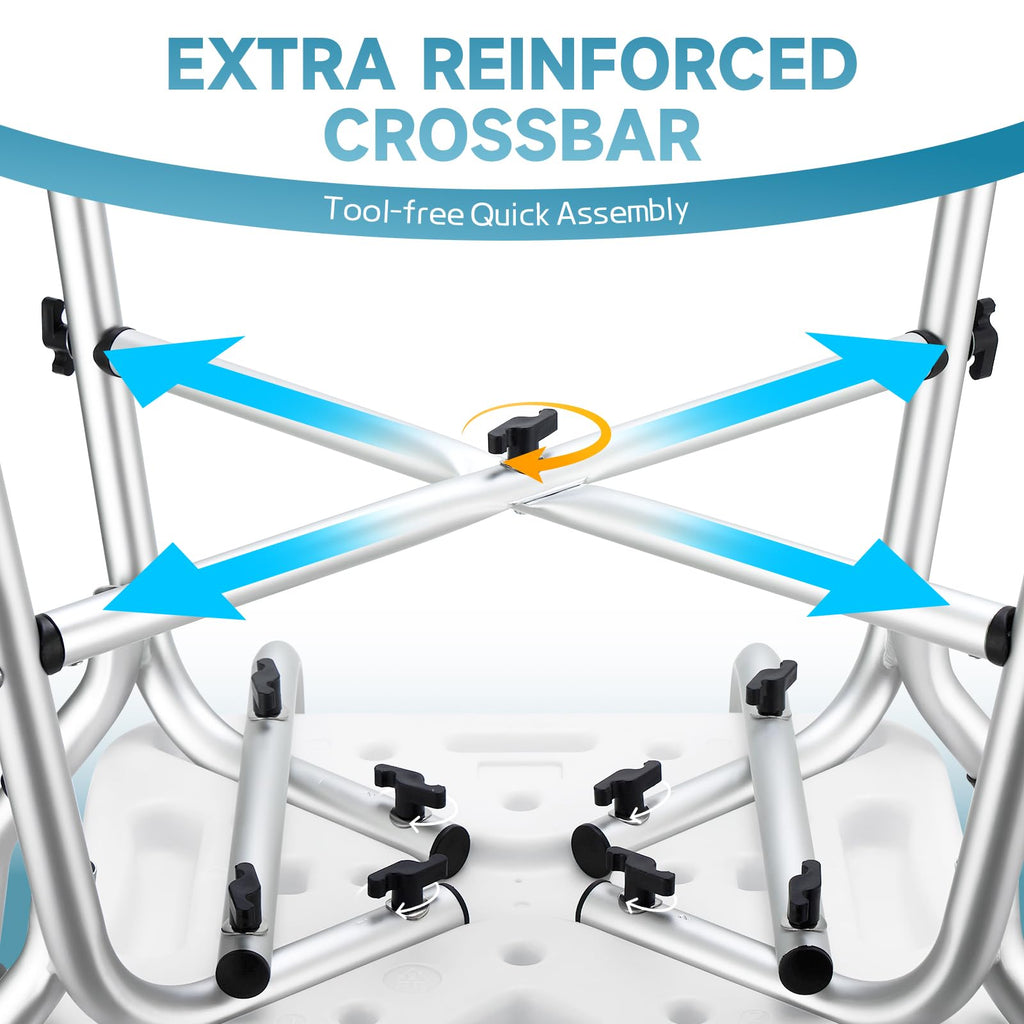 Adjustable Shower Chair with Arms and Back F44335
