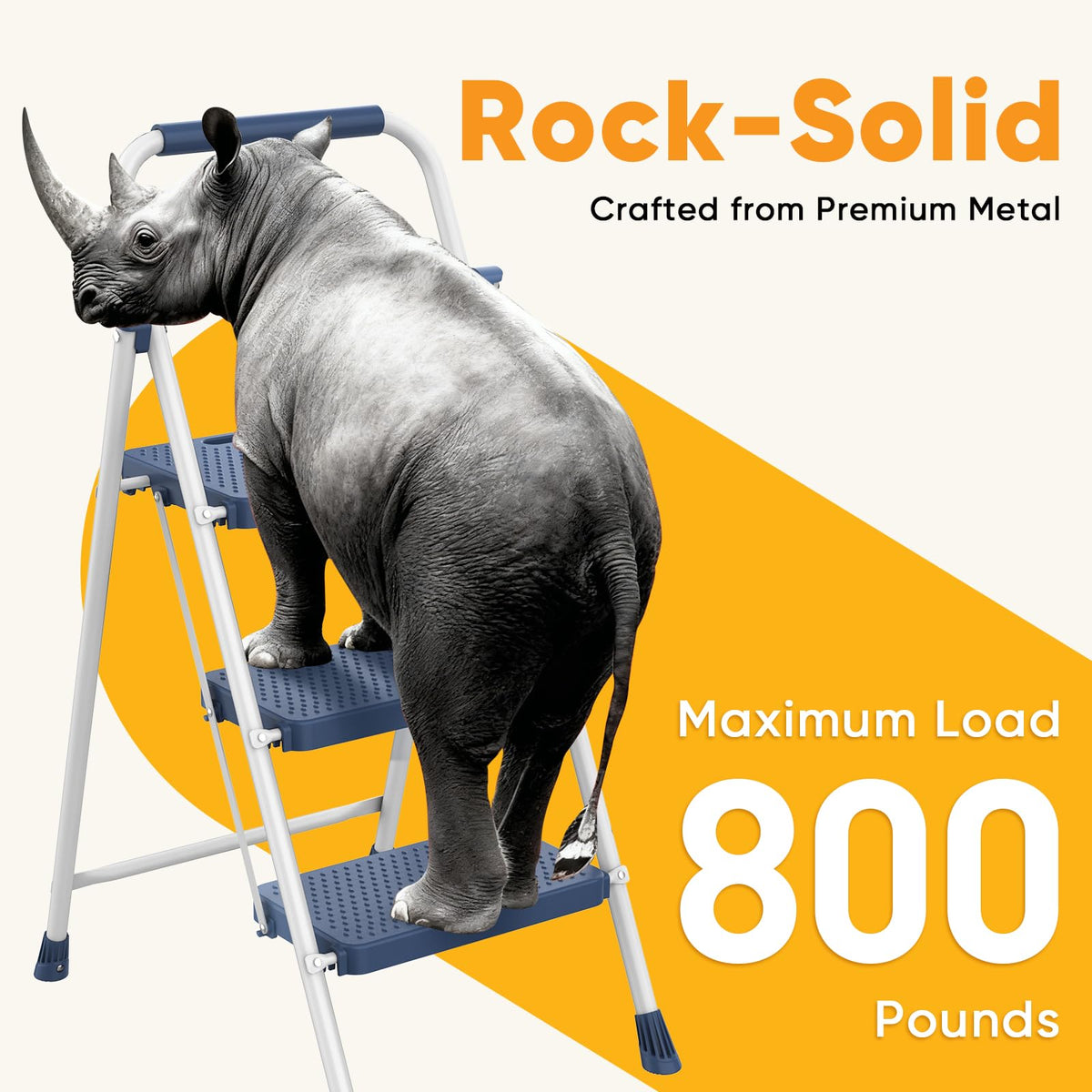 3 Step Folding Step Stool with Safety Lock T260