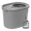 Large Top Entry Cat Litter Box with High Sides and Scoop A30614