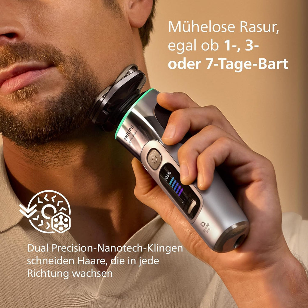 Electric Shaver Wet and Dry Razor with Trimmer Attachment Y9074