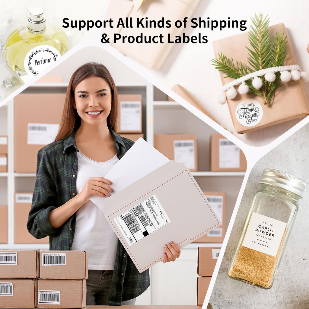 Bluetooth Thermal Shipping Label Printer, 4X6 Inkless Wireless Label Printer T3005