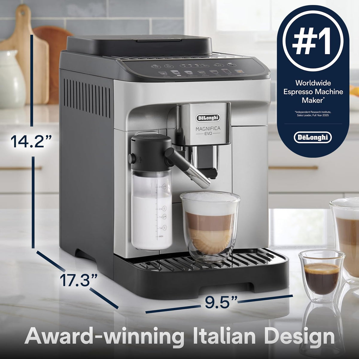 Automatic Espresso Machine with Milk Frother J816