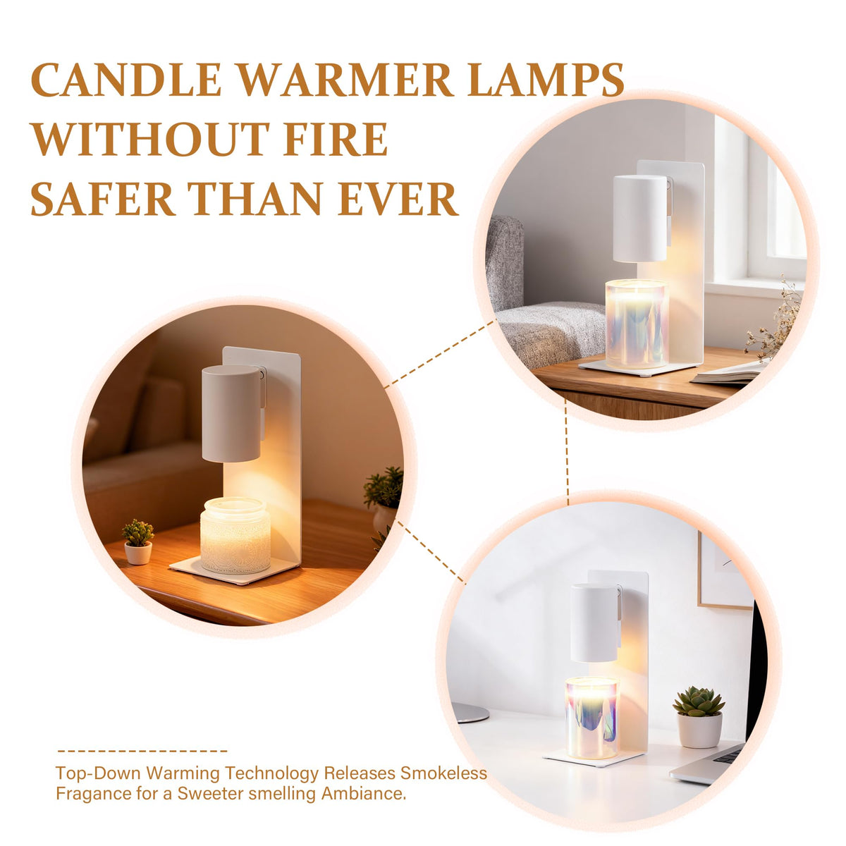 White Candle Warmer Lamp with Timer H142