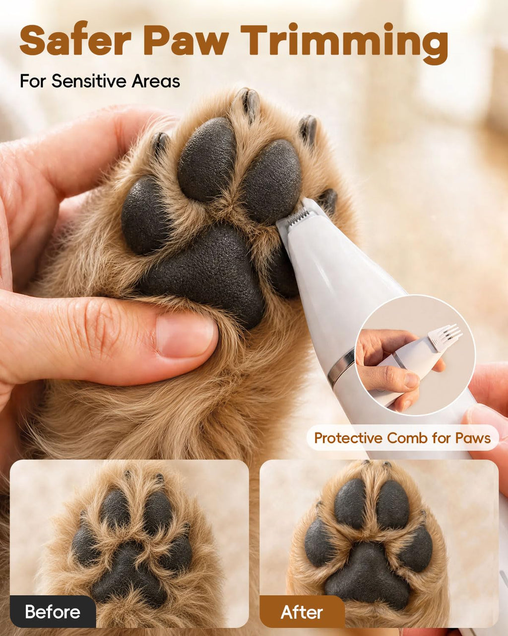 4 in 1 Dog Clippers Grooming Kit with Paw Hair Trimmer X780