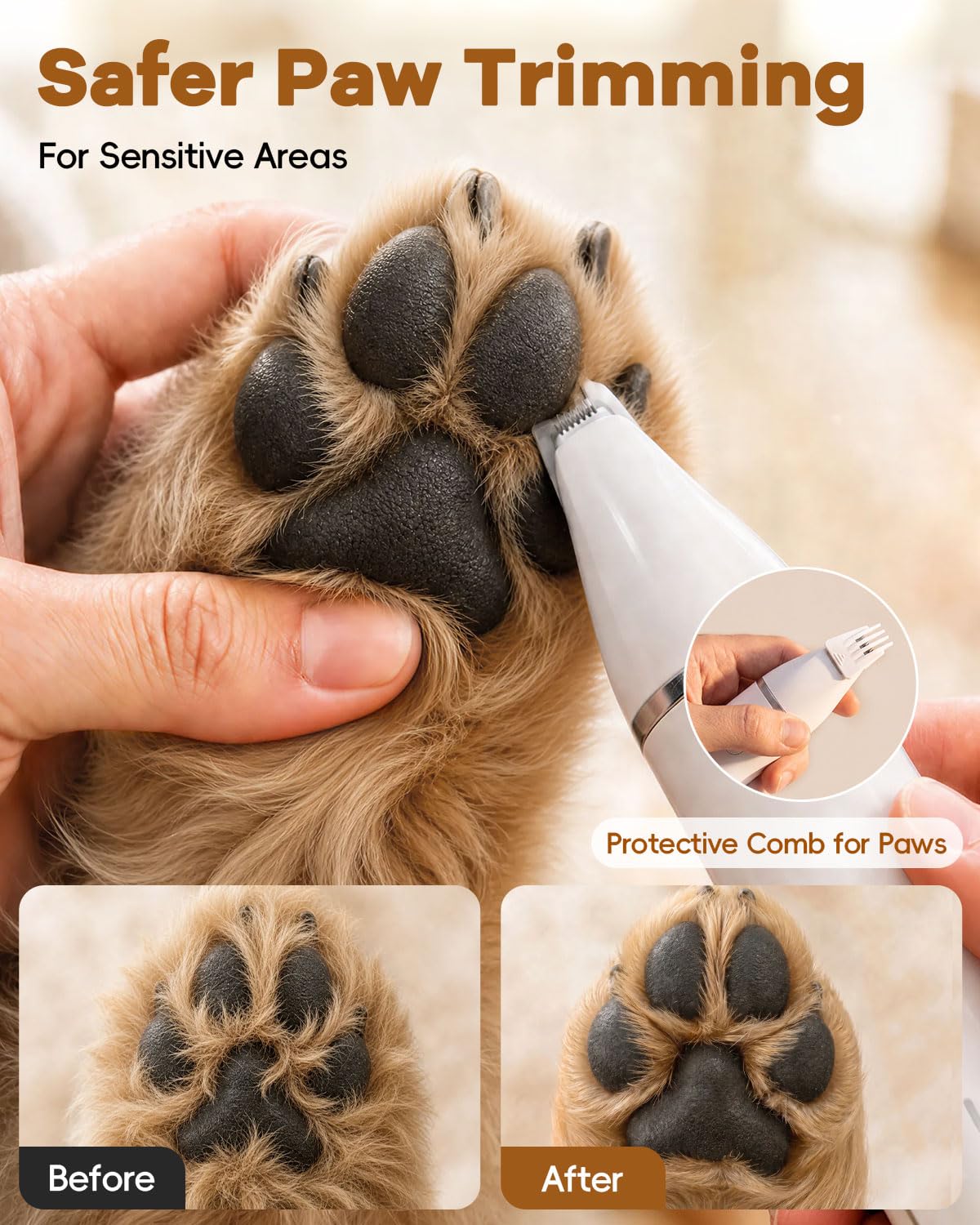 4 in 1 Dog Clippers Grooming Kit with Paw Hair Trimmer X780