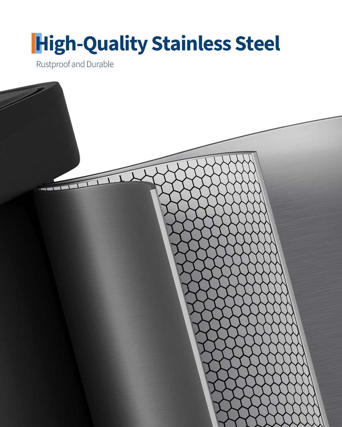 13 gal Stainless Steel Step-on Trash Can with Lid P1537