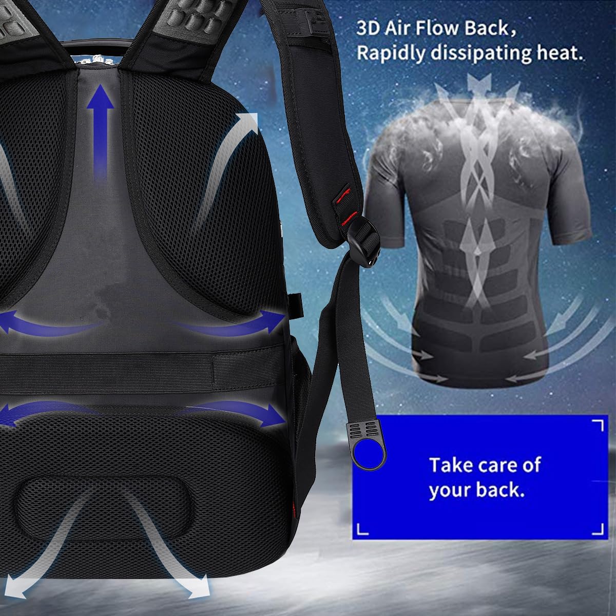 Extra Large Travel Laptop Backpack W4368
