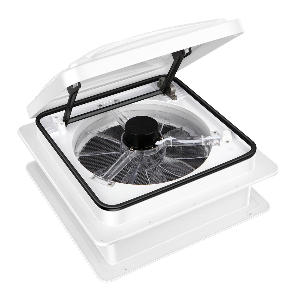 RV Roof Vent Fan 6-Speed-Reversible White G17660