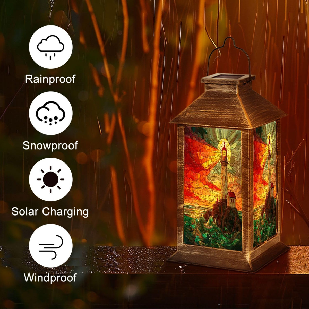Waterproof Solar Powered Hanging Lantern G17237