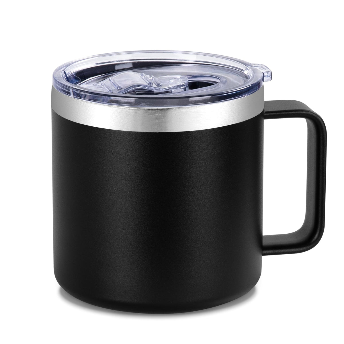 14 oz Insulated Stainless Steel Travel Coffee Mug with Handle and Lid O1147