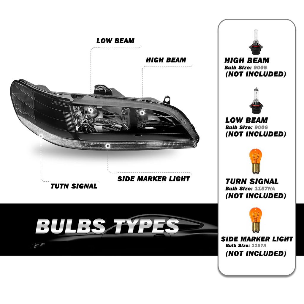 Honda Accord Headlight Assembly N9796