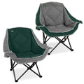 2 Pack Oversized Padded Folding Camping Chair with Cup Holder C2588