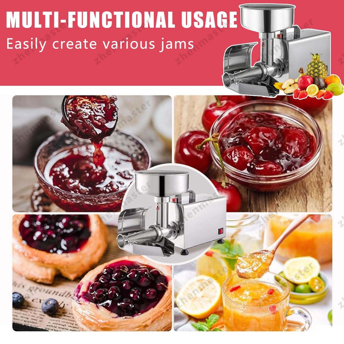 450W Stainless Steel Electric Tomato Strainer F7293