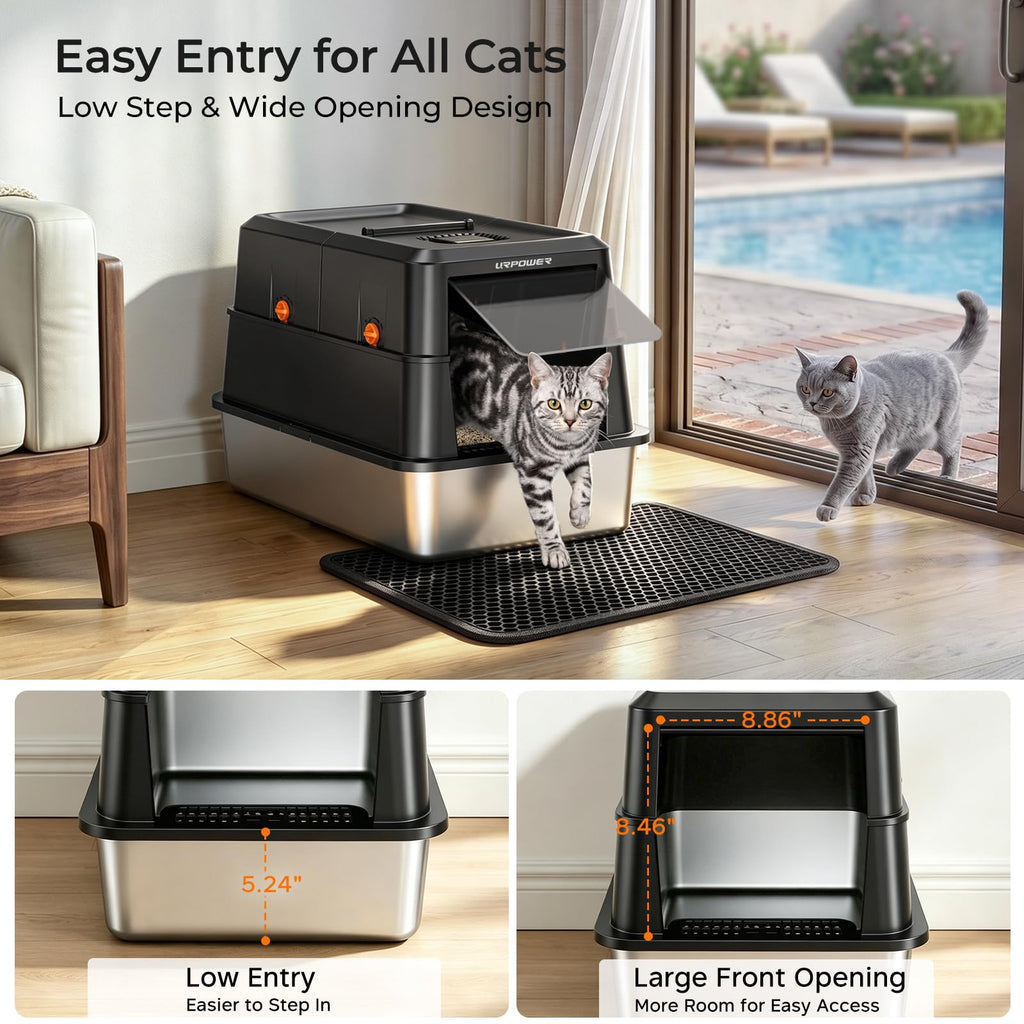 XL Stainless Steel Cat Litter Box C5304