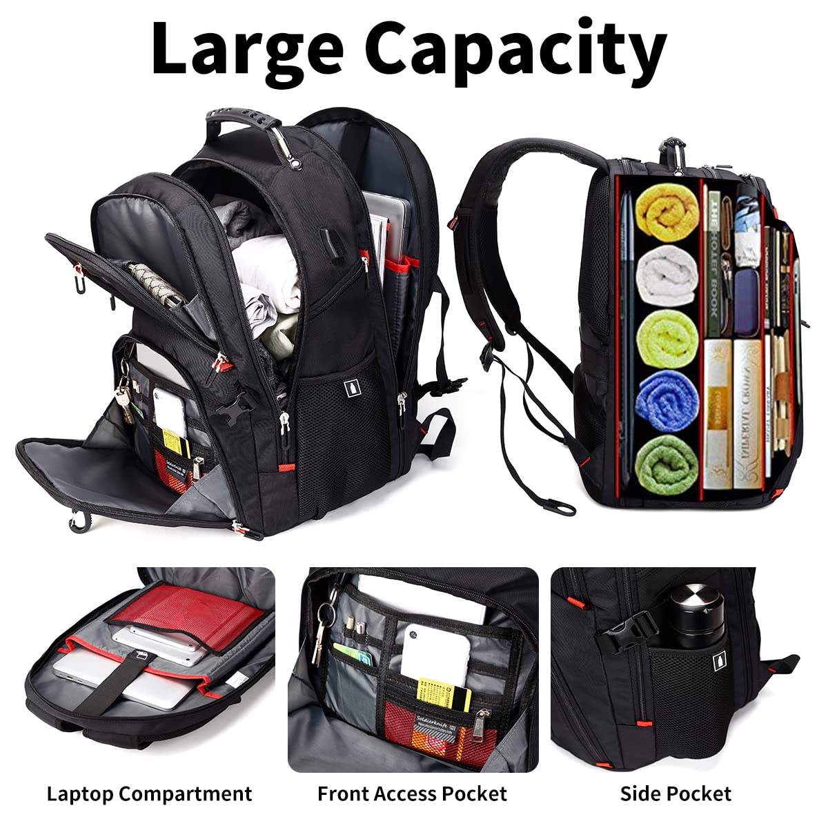 Extra Large Travel Laptop Backpack W4368