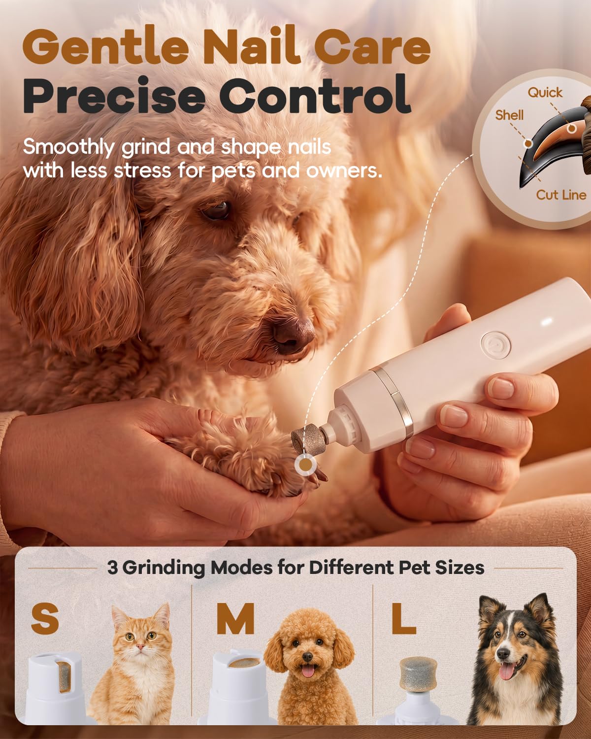 4 in 1 Dog Clippers Grooming Kit with Paw Hair Trimmer X780