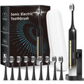 Black White Electric Toothbrush with 10 Brush Heads H972540