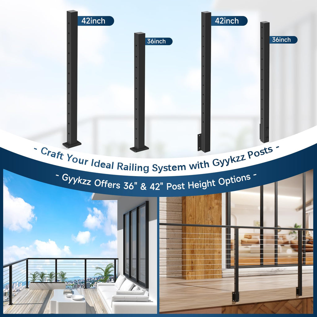 Black Aluminum Handrail 3 Pack D392061