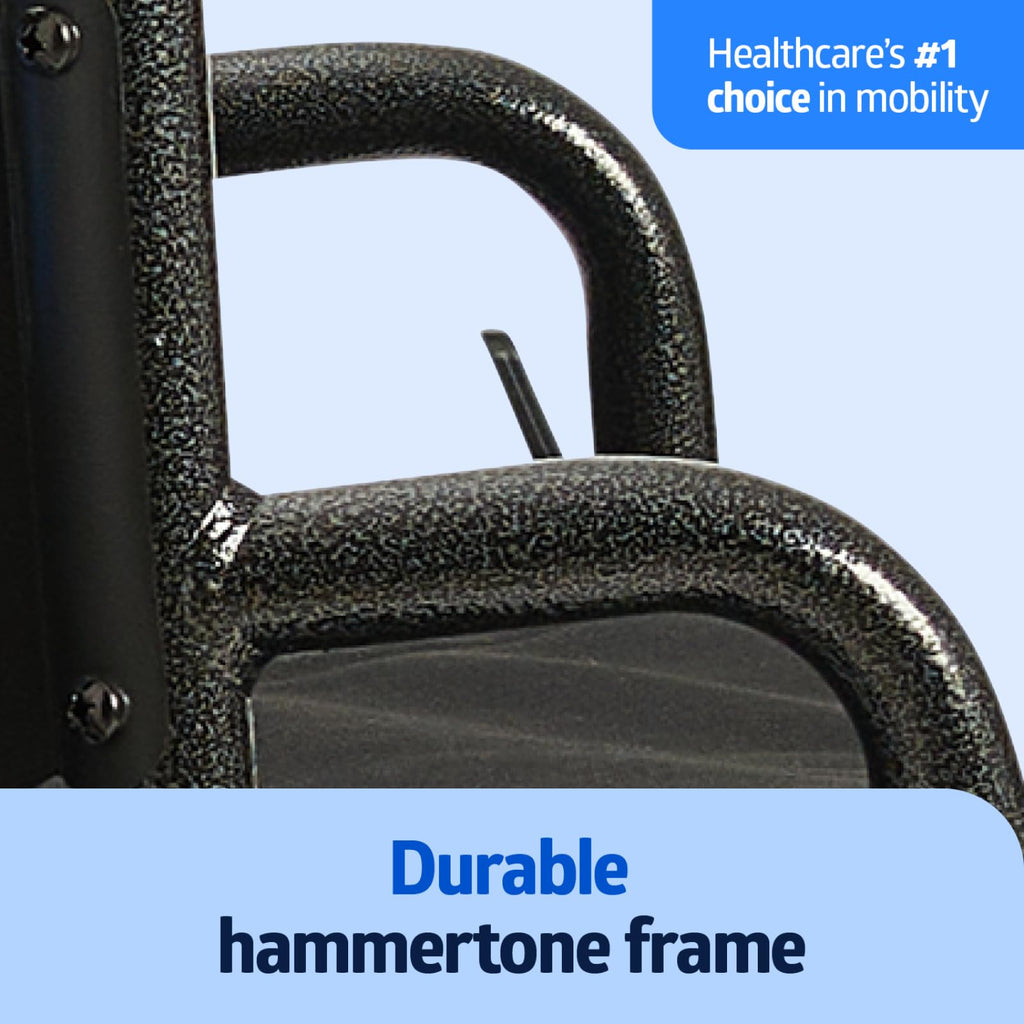 Folding Wheelchair with Swing-Back Desk-Length Arms and Swing-Away Footrests R978