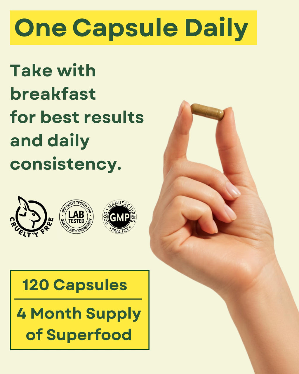 Moringa Capsules 400mg 20:1 Extract 120 Capsules I1157