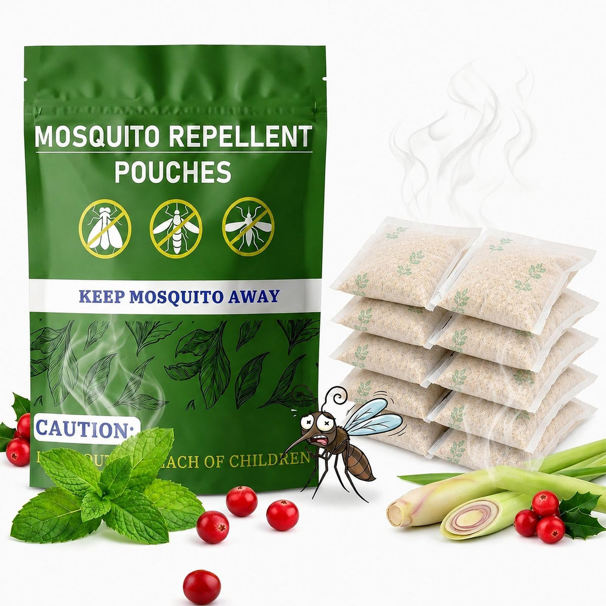 Natural Mosquito Repellent 10 Pouch T933472