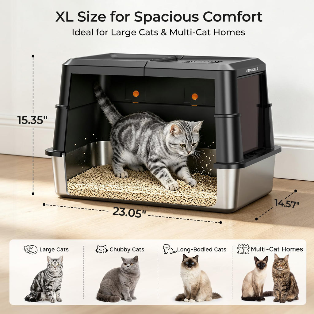 XL Stainless Steel Cat Litter Box C5304