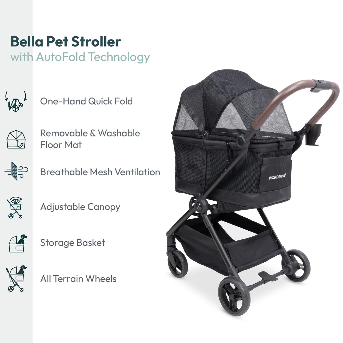 Lightweight Aluminum Frame Pet Stroller B938219