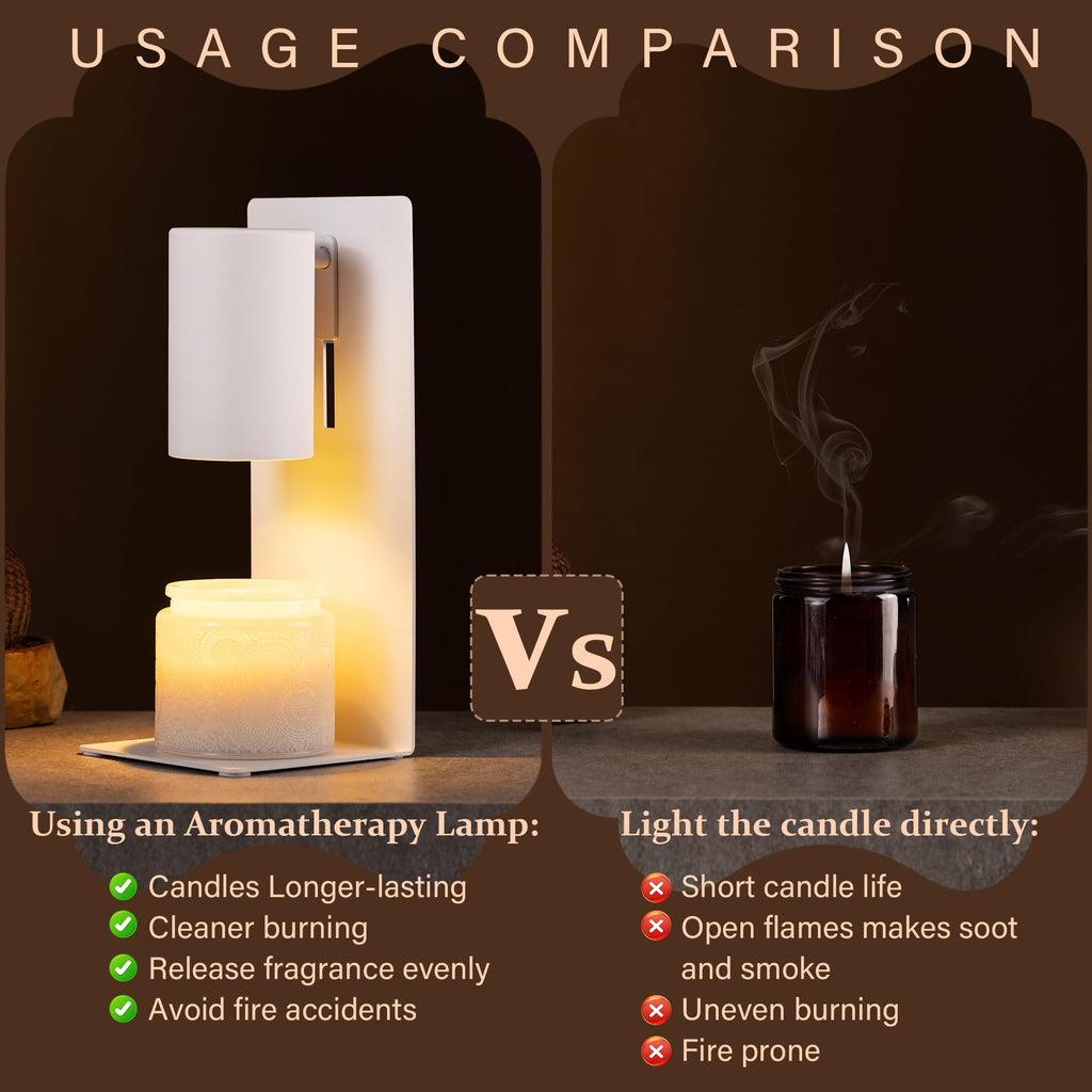 White Candle Warmer Lamp with Timer H142