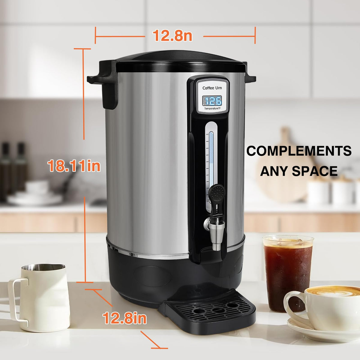 50 Cup Stainless Steel Coffee Urn T600259