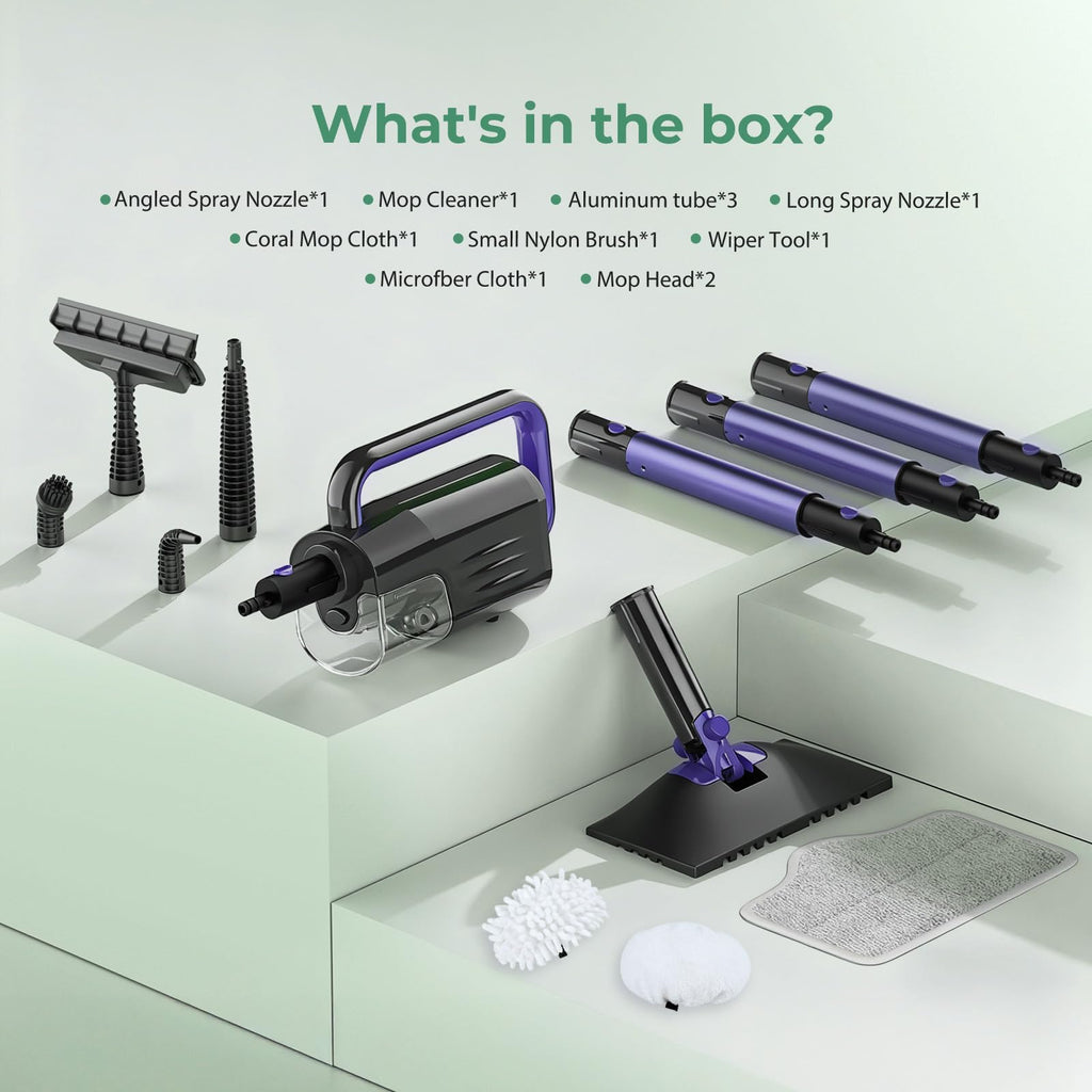 Steam Mop with 400ML Water Tank 6-in-1 Accessories U39579