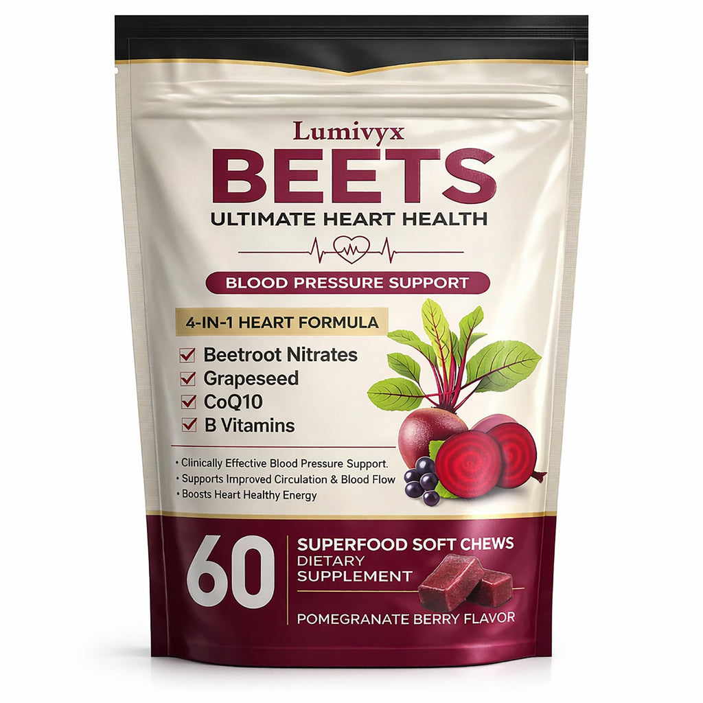 Beet Chews with Grape Seed Extract & CoQ10 - 60 Chews J716062