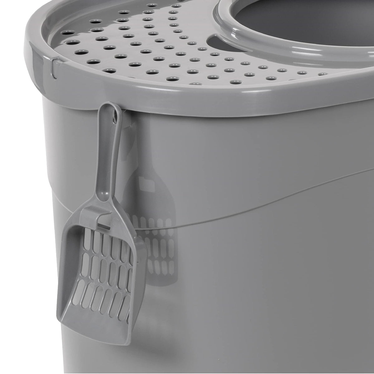 Large Top Entry Cat Litter Box with High Sides and Scoop A30614