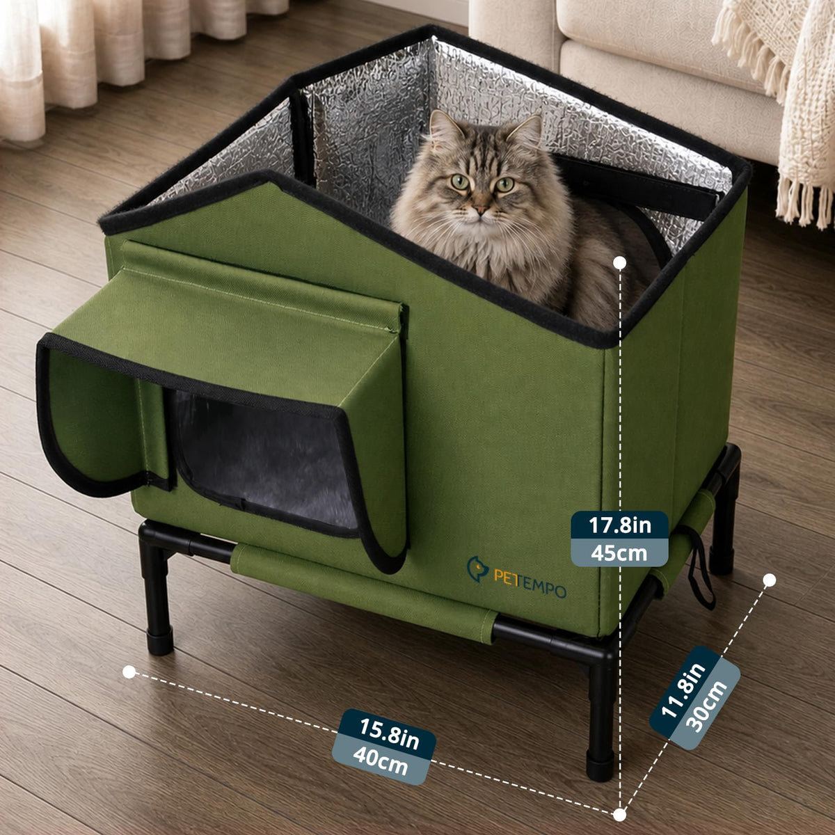 Weatherproof Insulated Outdoor Cat House F10388