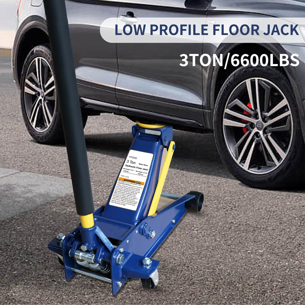 3 Ton Low Profile Hydraulic Steel Floor Jack S6600
