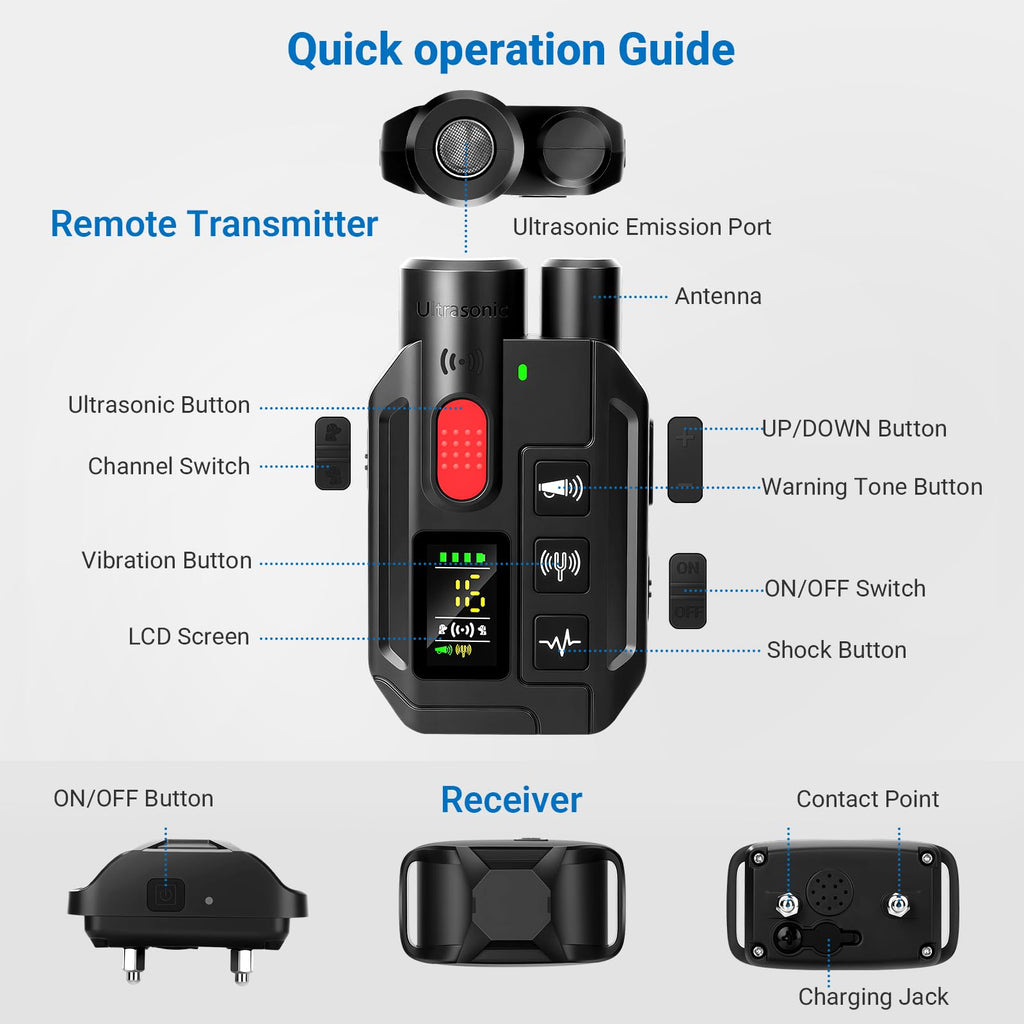 IP67 Waterproof Dog Training Collar with Remote Control U519