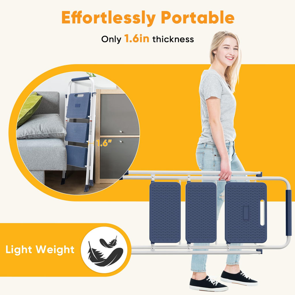 3 Step Folding Step Stool with Safety Lock T260