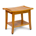 20" Teak Shower Bench with Shelf & Handle M878