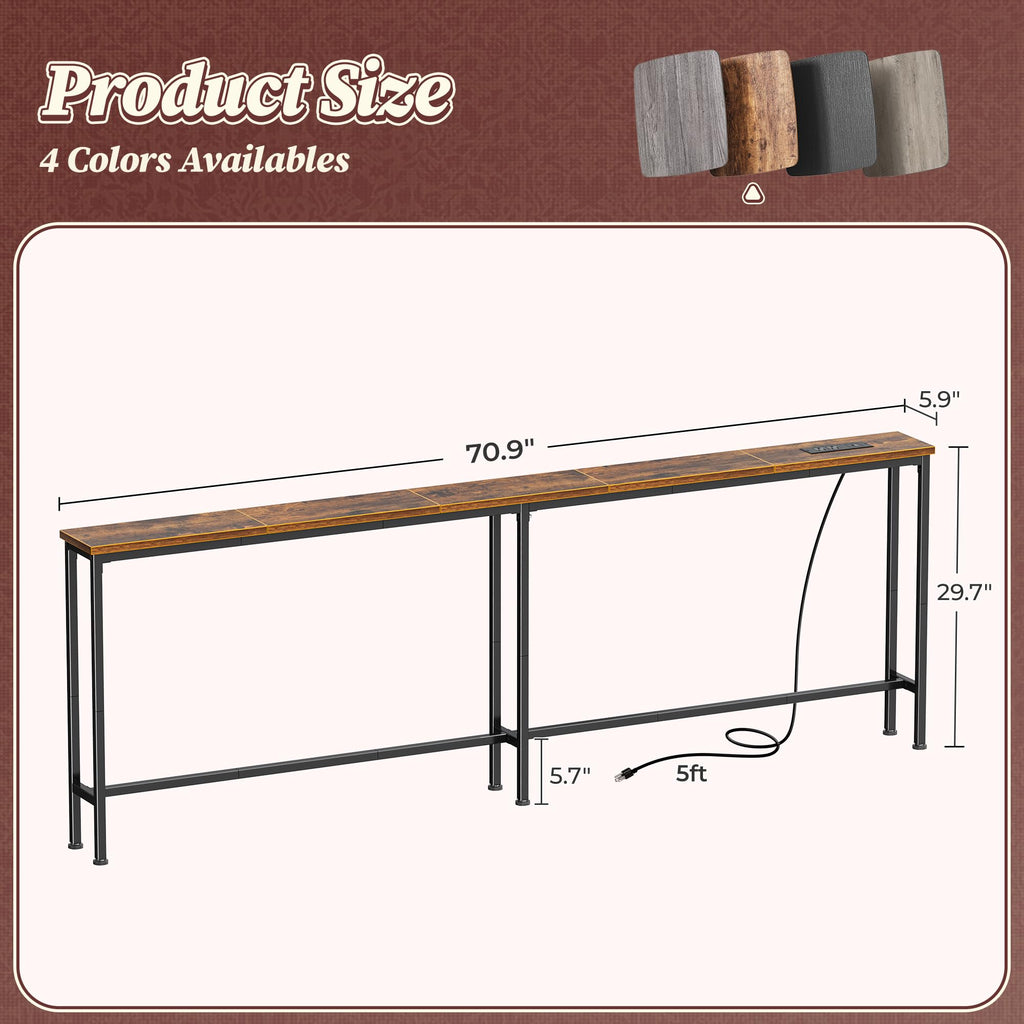 70.8 Inch Console Table with Charging Station I130