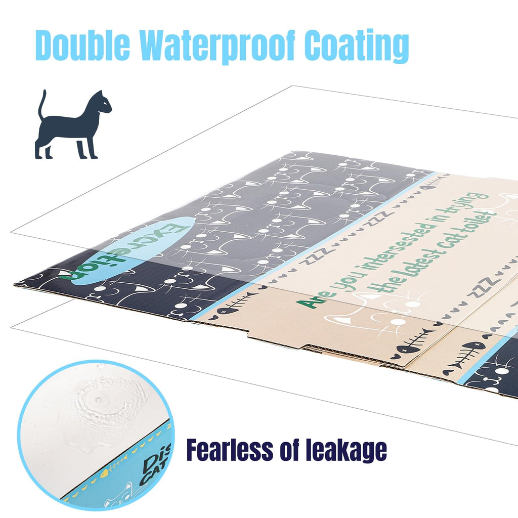 8 Pcs Disposable Cat Litter Box with Scoops P468