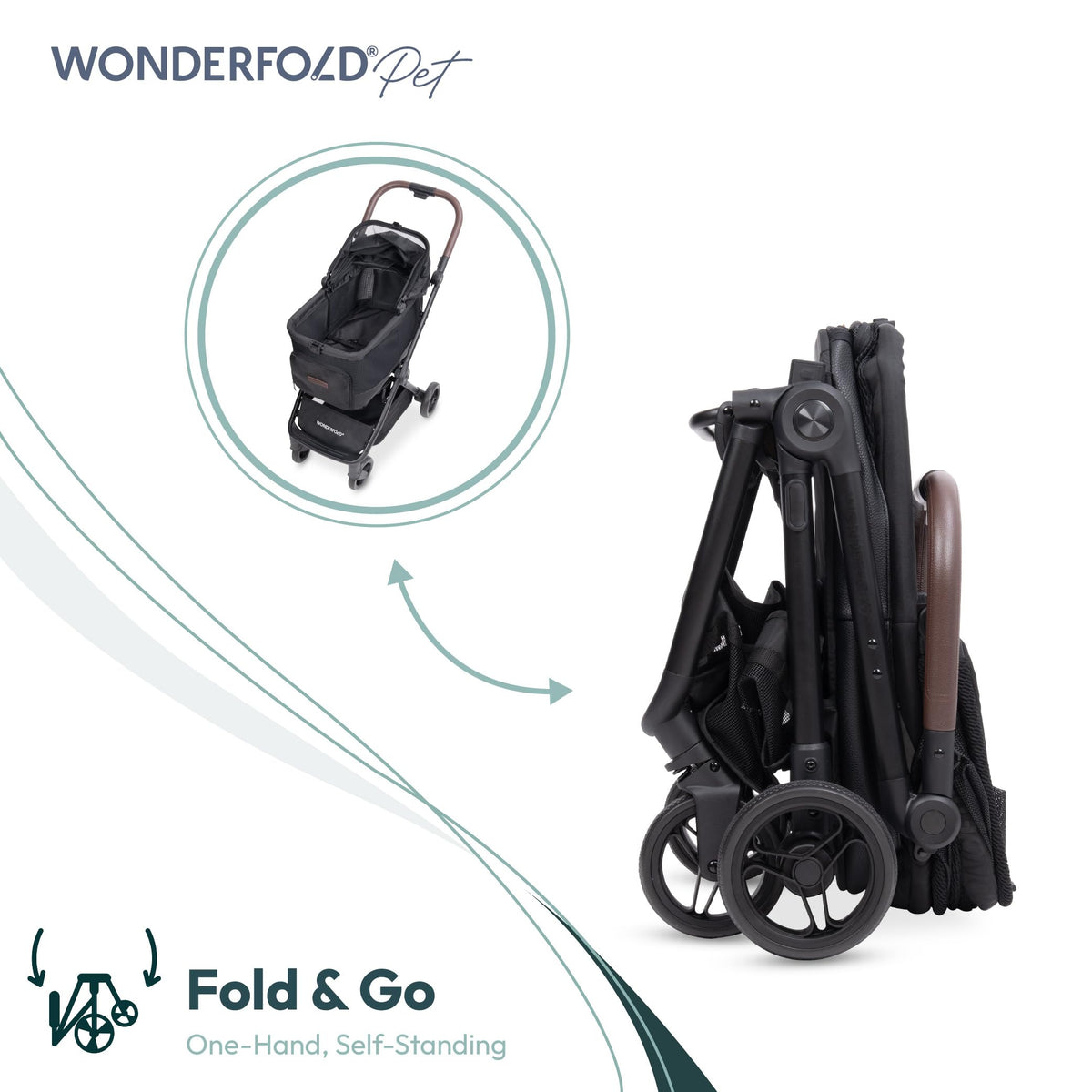 Lightweight Aluminum Frame Pet Stroller B938219
