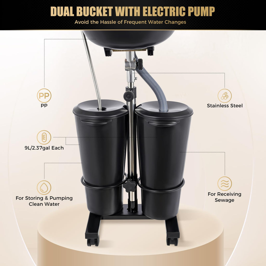 Portable Shampoo Bowl with 2 Water Buckets N2828