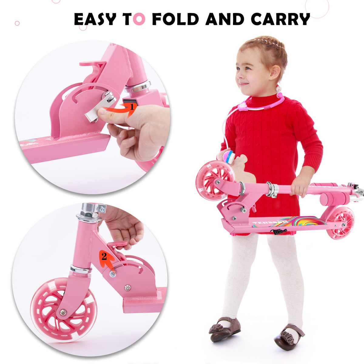 Folding Kids Scooter with Adjustable Handlebar I105874