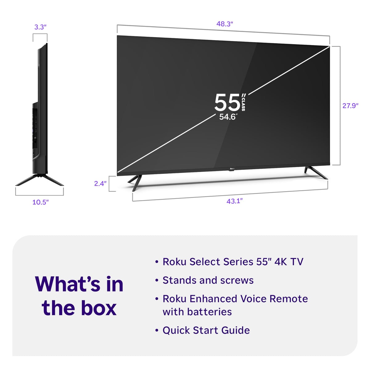 55-Inch 4K HDR LED Smart TV X3188