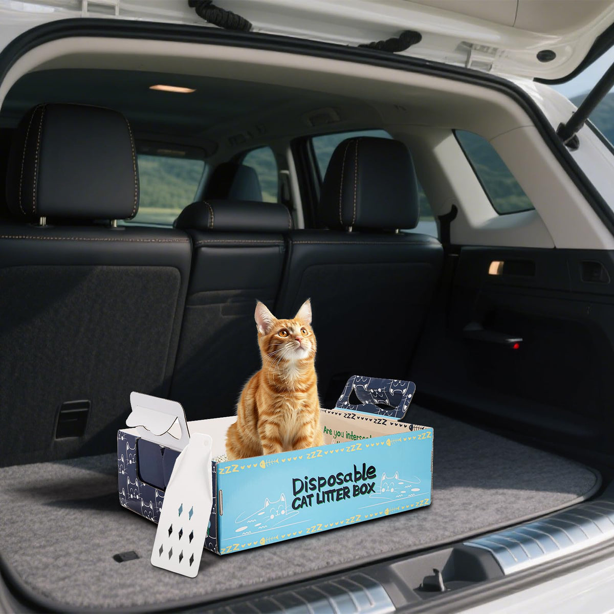8 Pcs Disposable Cat Litter Box with Scoops P468