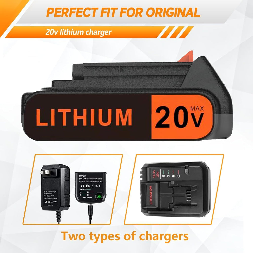 20 Volt 2.0AH Lithium-Ion Battery Replacement L7204