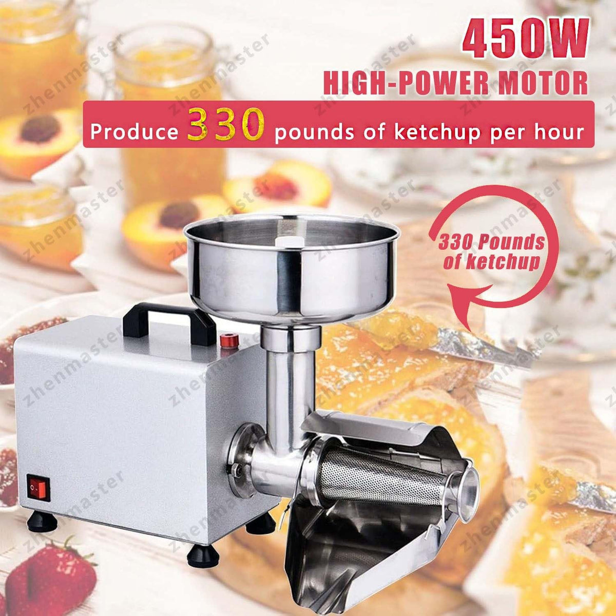 450W Stainless Steel Electric Tomato Strainer F7293