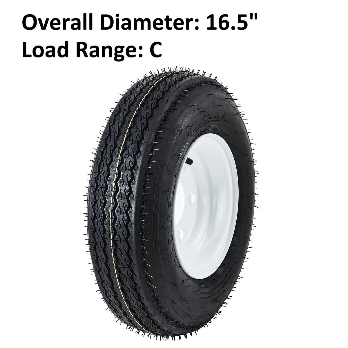 4.80-8 Trailer Tires on 8” White Rims 2-Pack U486712