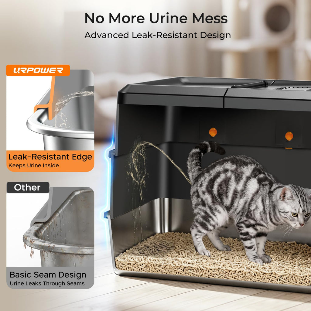 XL Stainless Steel Cat Litter Box C5304