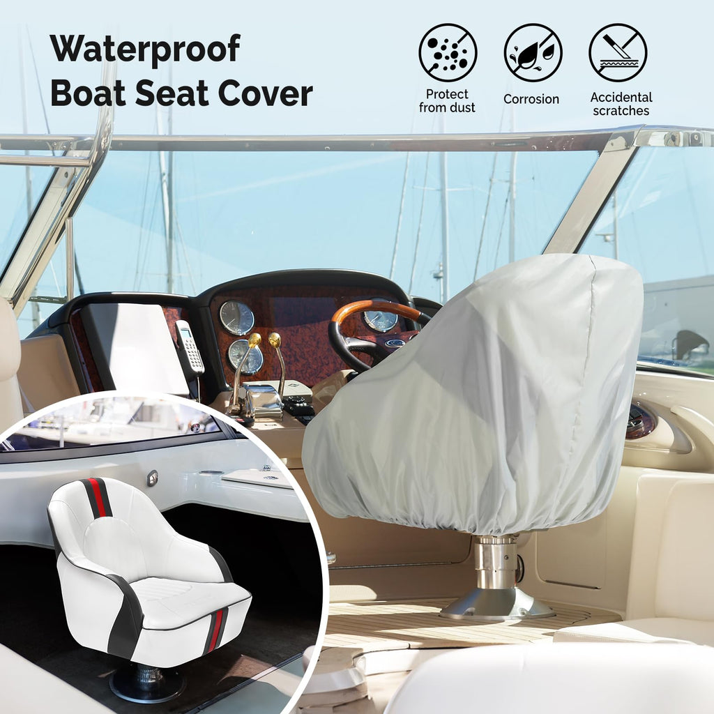 Pontoon Boat Captain Bucket Seat with Cover K64792