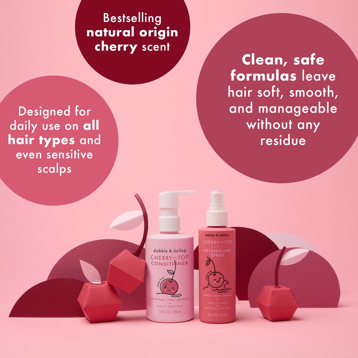 Kids Hair Conditioner & Leave-In Detangler Spray 2-Pack P259